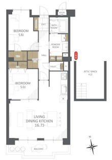 【間取り】ライフプラザ工大前弐番館 
