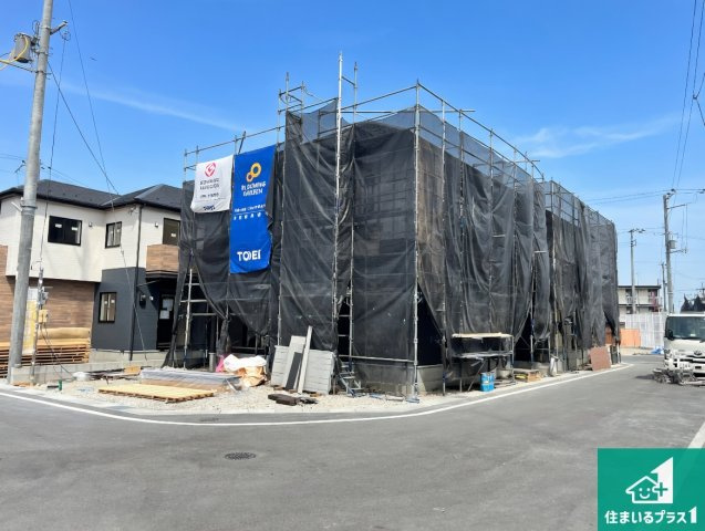 大津市雄琴　第2期　新築一戸建ての外観|現在の進捗状況です！順調に作業進行中、完成が待ち遠しいです！詳細の間取り等、お気軽にお問い合わせください！