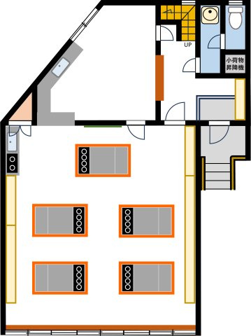 【事業用・売り店舗】碧南市新川町の間取り|2F　調理室