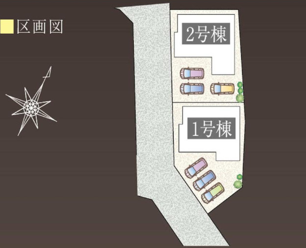 売新築戸建　中央区子安町の区画図