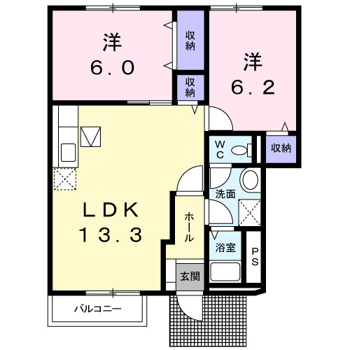 【間取り】 | クィーンペガサス　Ⅰ