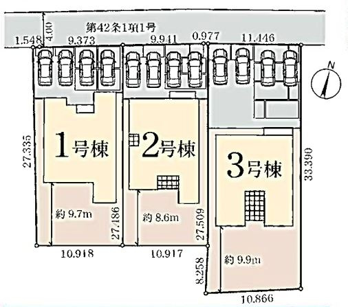 リーブルガーデン．S　深谷田中第３　の区画図|現地区画図