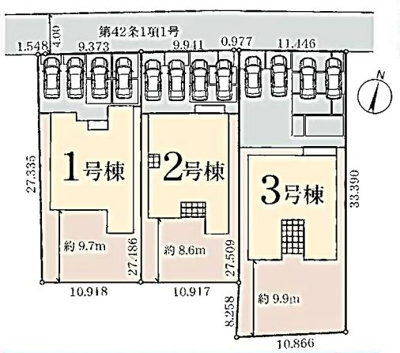 【区画図】 | リーブルガーデン．S　深谷田中第３　 | 現地区画図