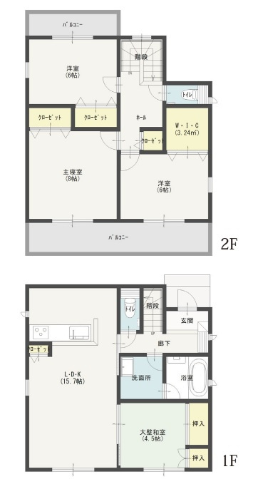 青梅市谷野　中古戸建の間取り