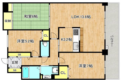 リバティパーク枚方Ｄ棟の間取り