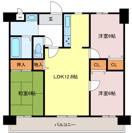 アルコート高岡の間取り