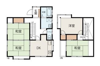 【間取り】 | 富士見台戸建て貸家 | 4DK