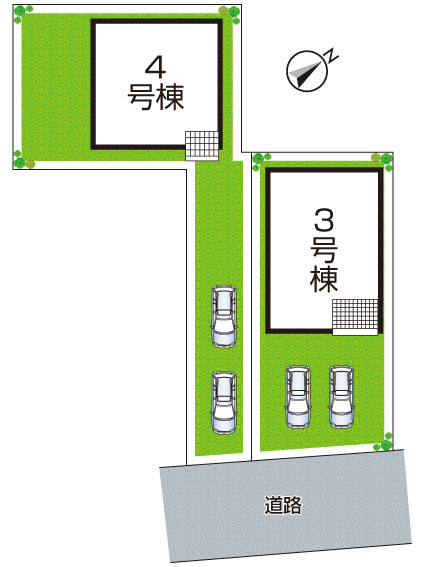 姫路市飾磨区妻鹿　第1期　新築一戸建ての区画図|全４区画