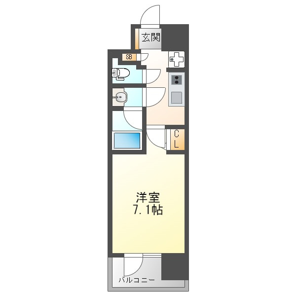 スプランディッド十三本町の間取り