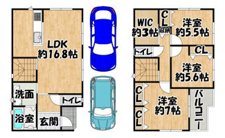 【間取り】 | 【新築戸建】泉大津市池浦町５丁目
