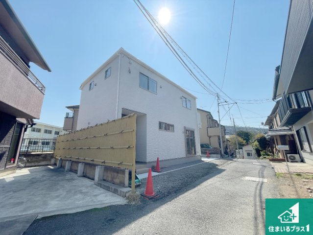 現地説明会開催　大津市本宮　第1期　新築一戸建ての前面道路含む現地写真|車通りの少ない前面道路！お子様がいらっしゃるご家族でも安心！