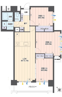 【間取り】 | 行徳ハイム3号棟