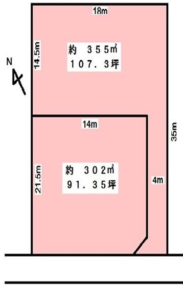 坂戸市中小坂　建築条件なし売地　東武東上線『鶴ヶ島駅』徒歩28分　【上谷小学区】の土地図