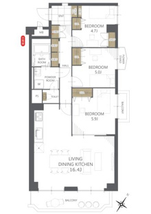 【間取り】リリーハイツ八事 