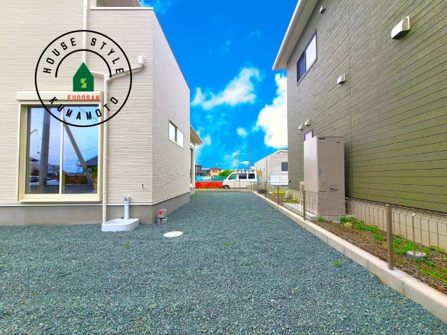 熊本市南区富合町杉島第2-2棟(1号棟)の庭|お庭で自由な時間を過ごせます。