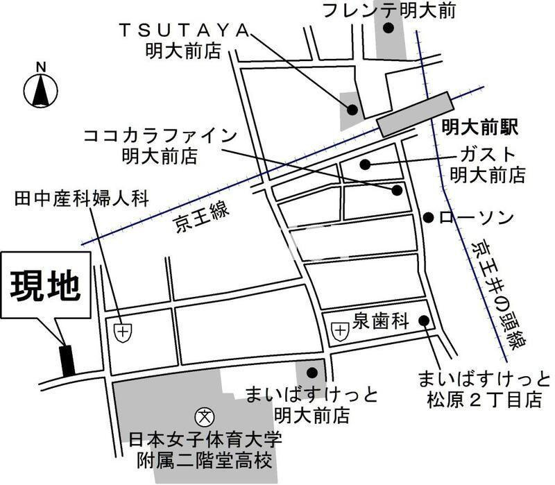 ジュネス明大前の地図