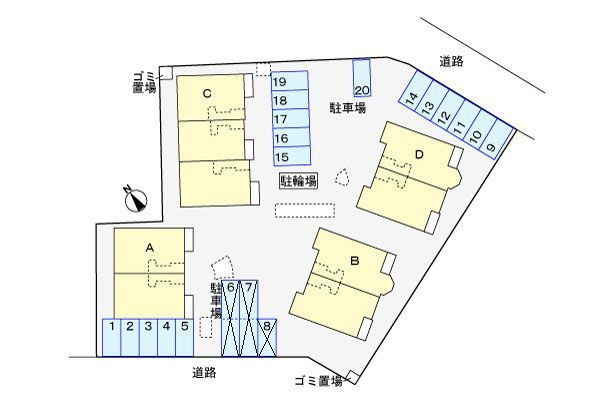 コンフォート　スクエアＤ　　刈谷市近郊の賃貸ならクラスホーム刈谷店の区画図