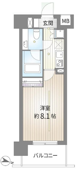 【間取り】 | メインステージ滝野川桜通り | 東側向きのお部屋なので、陽当たり・通風良好です！最上階、上階の生活音も気にせず生活出来ます！