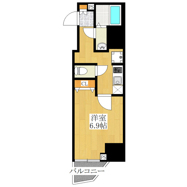 プレール・ドゥーク西巣鴨の間取り|独立洗面所完備☆１Ｋタイプ☆