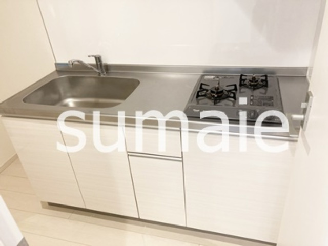 リブリ・日進のキッチン|ワンレバー式混合水栓キッチン。