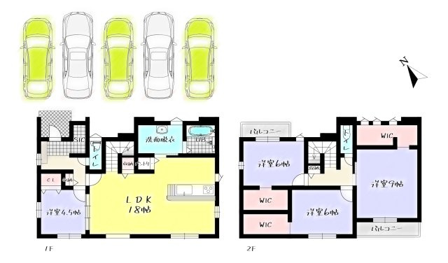 ーFor.M Iーフォルムー小倉南区中曽根2丁目2期　【小倉南区　新築戸建て】の完成予想図|ーFor.M Iーフォルムー小倉南区中曽根2丁目2期　【小倉南区　新築戸建て】