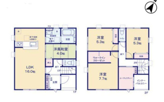 【間取り】 | 新築　新潟市西区五十嵐中島第5  1号 | 4LDK＋S＋WIC