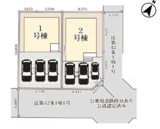 【区画図】 | 新築　新潟市西区五十嵐中島第5  1号