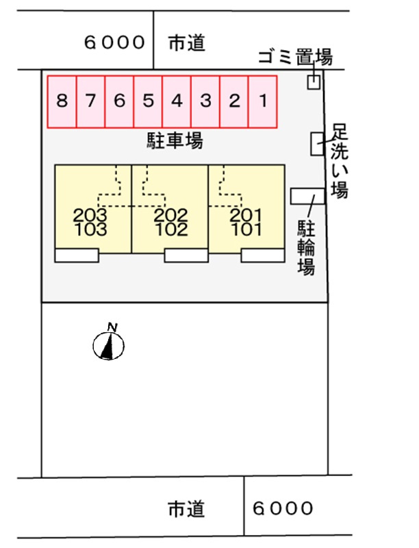 グレースサニーヴィラの区画図