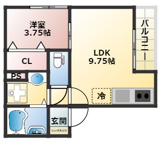 Selene熊西の間取り|建築途中の為、イメージ写真となります。
