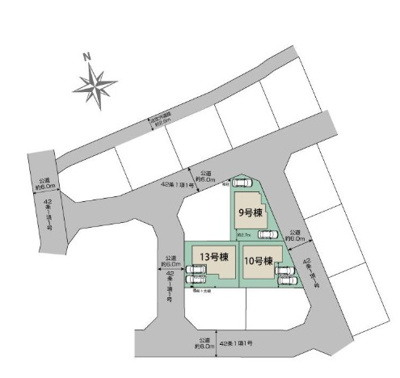 【区画図】 | 雄琴５丁目　全１４棟１期１３号棟