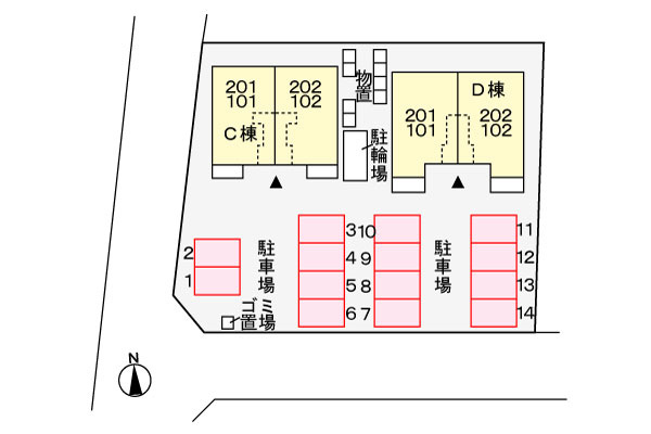 パーシモン　Ｃの区画図