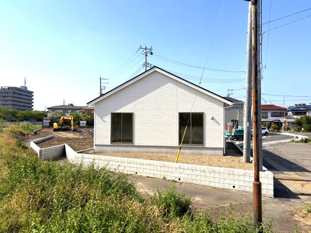 クレイドルガーデン前橋市北代田町第10　 1号棟 (平屋）の外観|南面からの外観です♪シンプルな造りです。
