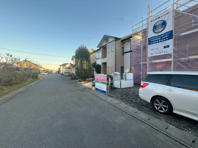 【Livele Garden】　栃木市大平町富田　第１５　全1邸の前面道路含む現地写真|○前面道路○
北側前面道路幅員6m
2026年1月撮影