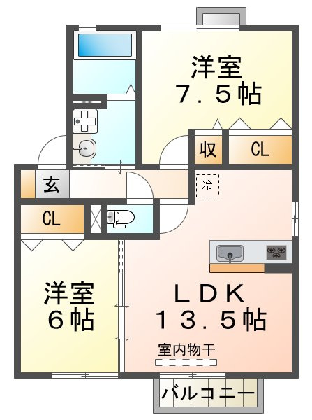 ウィルモア垂水D棟の間取り