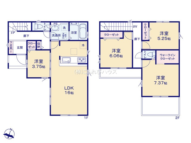 北本市下石戸下　5期　新築一戸建て　グラファーレ　02の区画図|全4区画・2号棟
