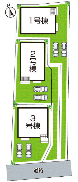 姫路市飾磨区堀川町　第1期　新築一戸建ての区画図|全3区画