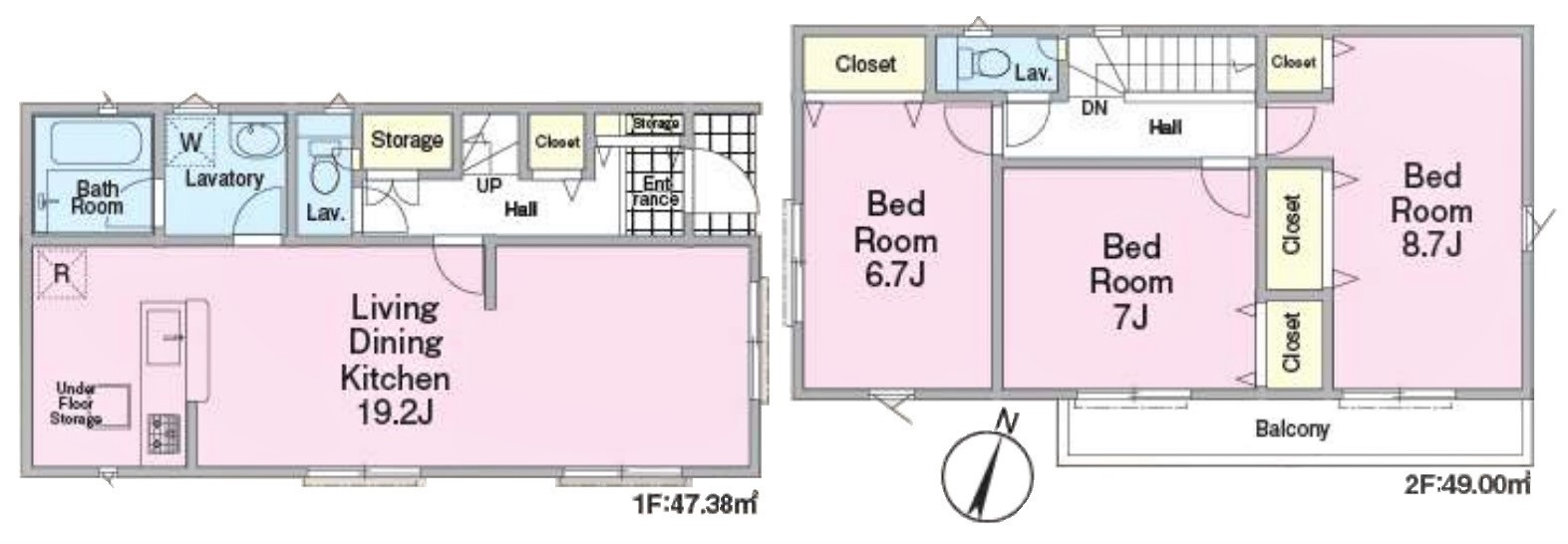 清瀬市竹丘第11　全2棟　2号棟