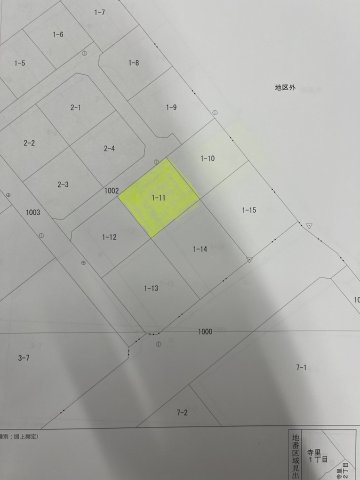 串間市寺里1丁目1-11　土地の土地図