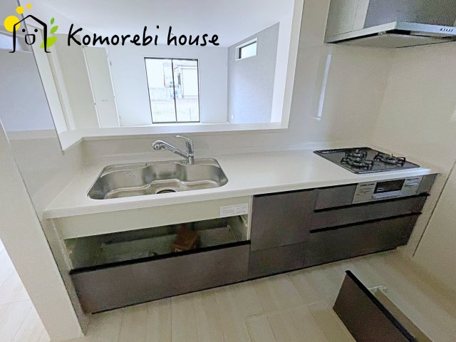 北本市下石戸下　5期　新築一戸建て　グラファーレ　03のキッチン|3/19撮影済み