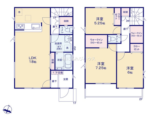 北本市下石戸下　5期　新築一戸建て　グラファーレ　03の間取り|北本市下石戸下　5期　新築一戸建て　グラファーレ　03、3LDK、土地面積124.46m2、建物面積96.88m2