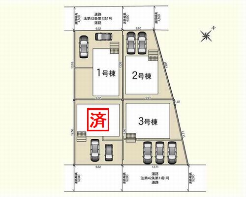 【区画図】 | 【仲介手数料０円】松田町松田惣領第25　新築一戸建て　全4棟 | 松田町松田惣領第25　新築一戸建て　全4棟