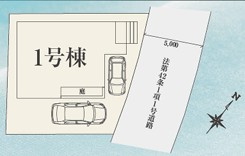 新座市道場1丁目　新築一戸建　西武池袋線　ひばりヶ丘の区画図