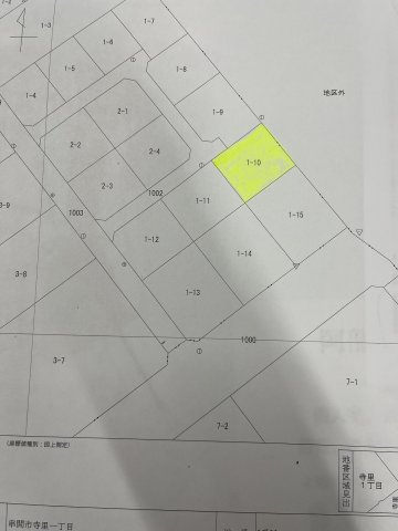 串間市寺里１丁目1-10  土地の土地図