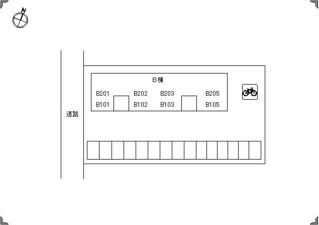 Ｓｕｎｓｈｉｎｅ　B棟の区画図