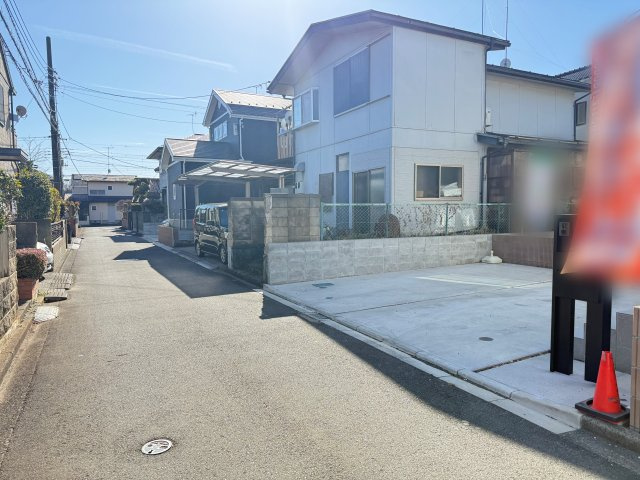 川越市笠幡　未入居戸建ての前面道路含む現地写真|前面道路含む現地写真です