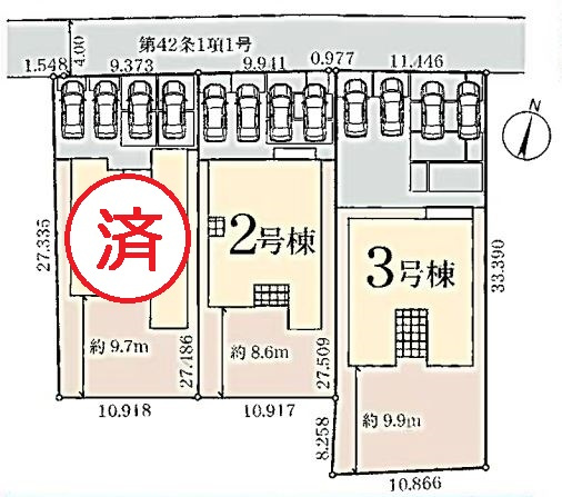 リーブルガーデン．S　深谷田中第３　の区画図|現地区画図