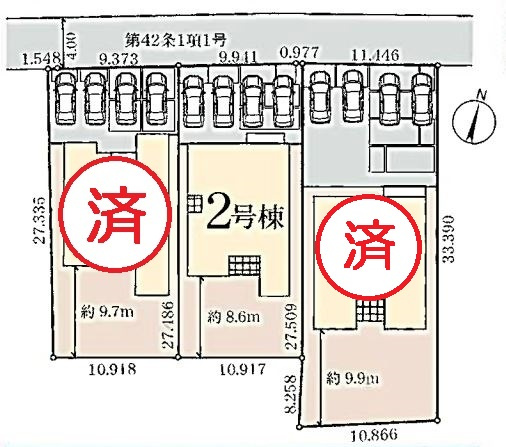 リーブルガーデン．S　深谷田中第３　の区画図|現地区画図