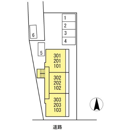 大森サンハイムの区画図