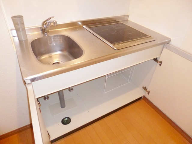 リブリ・ガーデンのキッチン|2口ＩＨクッキングヒーター付いてます。