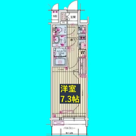 プレサンス　ジェネ　新栄町駅前　葵の間取り